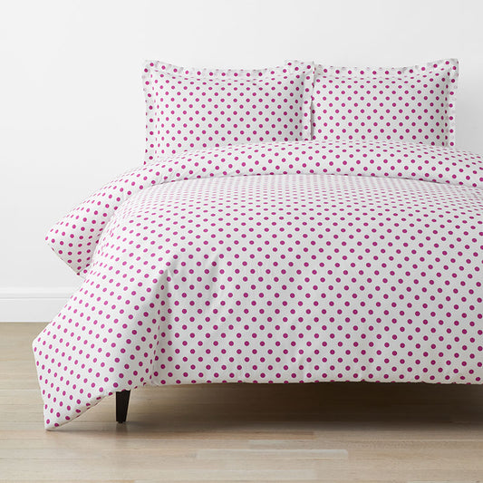 Dot Classic Cool Organic Cotton Percale Duvet Cover Set
