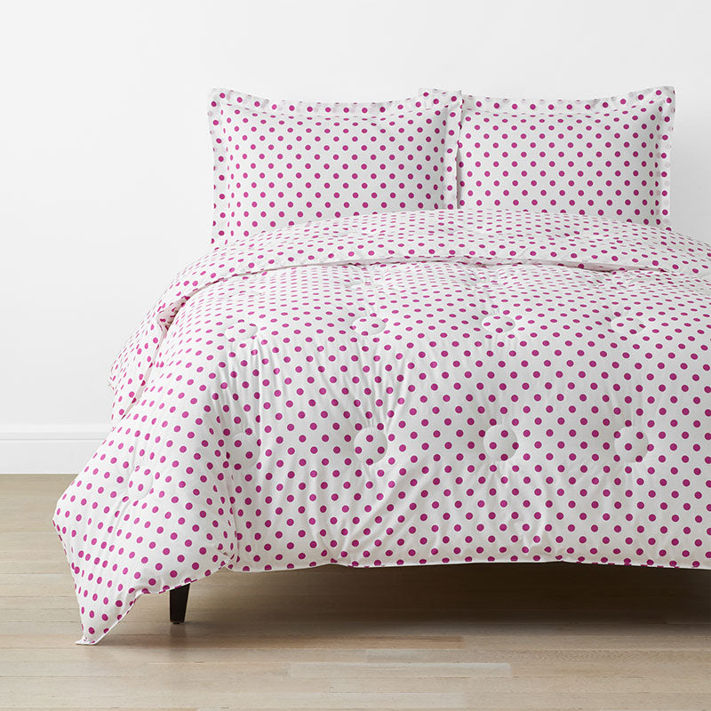 Dot Classic Cool Organic Cotton Percale Comforter Set