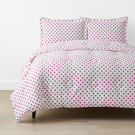 Dot Classic Cool Organic Cotton Percale Comforter Set