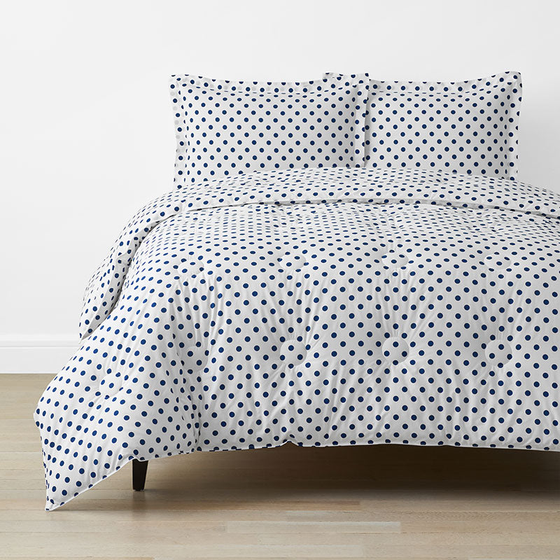 Dot Classic Cool Organic Cotton Percale Comforter Set