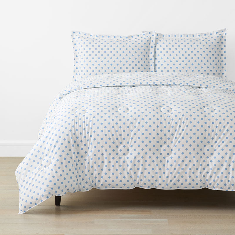 Dot Classic Cool Organic Cotton Percale Comforter Set