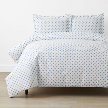Dot Classic Cool Organic Cotton Percale Duvet Cover Set