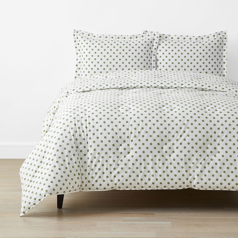 Dot Classic Cool Organic Cotton Percale Comforter Set