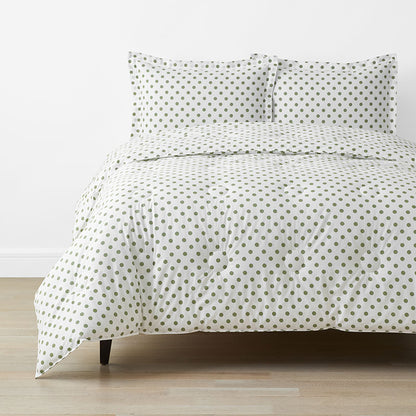 Dot Classic Cool Organic Cotton Percale Comforter Set