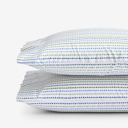 Zig Zag Classic Cool Organic Cotton Percale Pillowcase Set