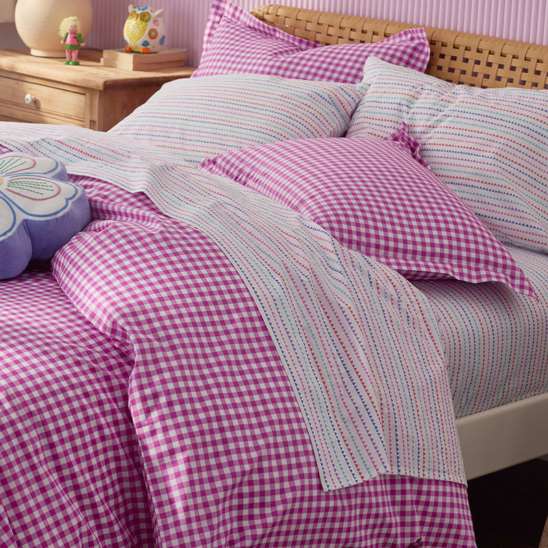 Zig Zag Classic Cool Organic Cotton Percale Bed Sheet Set