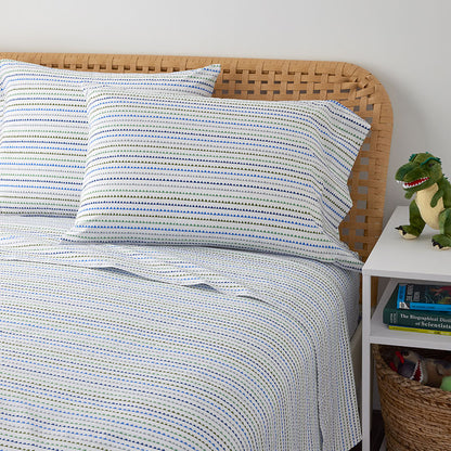 Zig Zag Classic Cool Organic Cotton Percale Bed Sheet Set