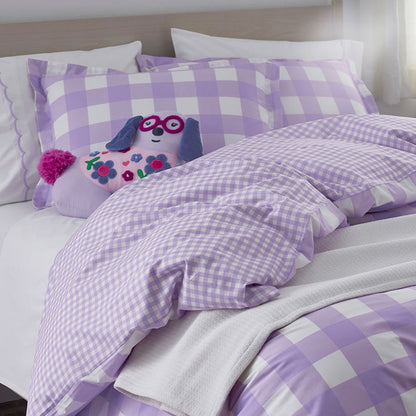Big Check Classic Cool Organic Cotton Percale Reversible Comforter Set