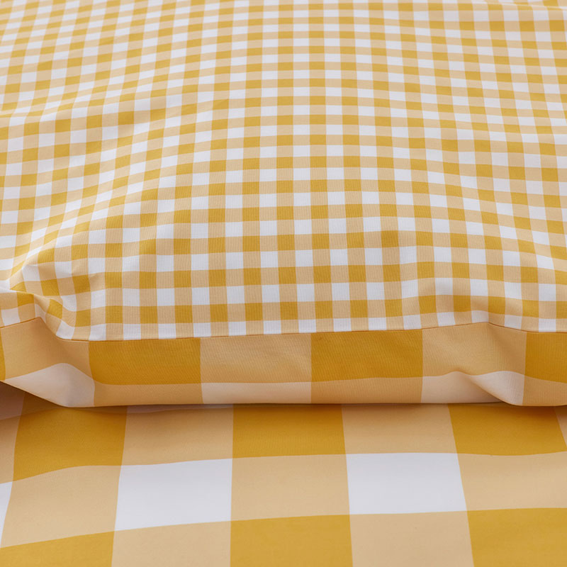 Big Check Classic Cool Organic Cotton Percale Reversible Duvet Cover Set