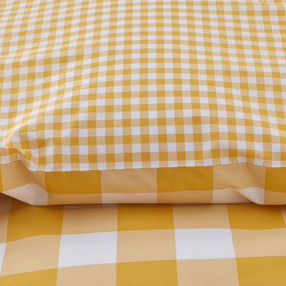 Big Check Classic Cool Organic Cotton Percale Reversible Duvet Cover Set