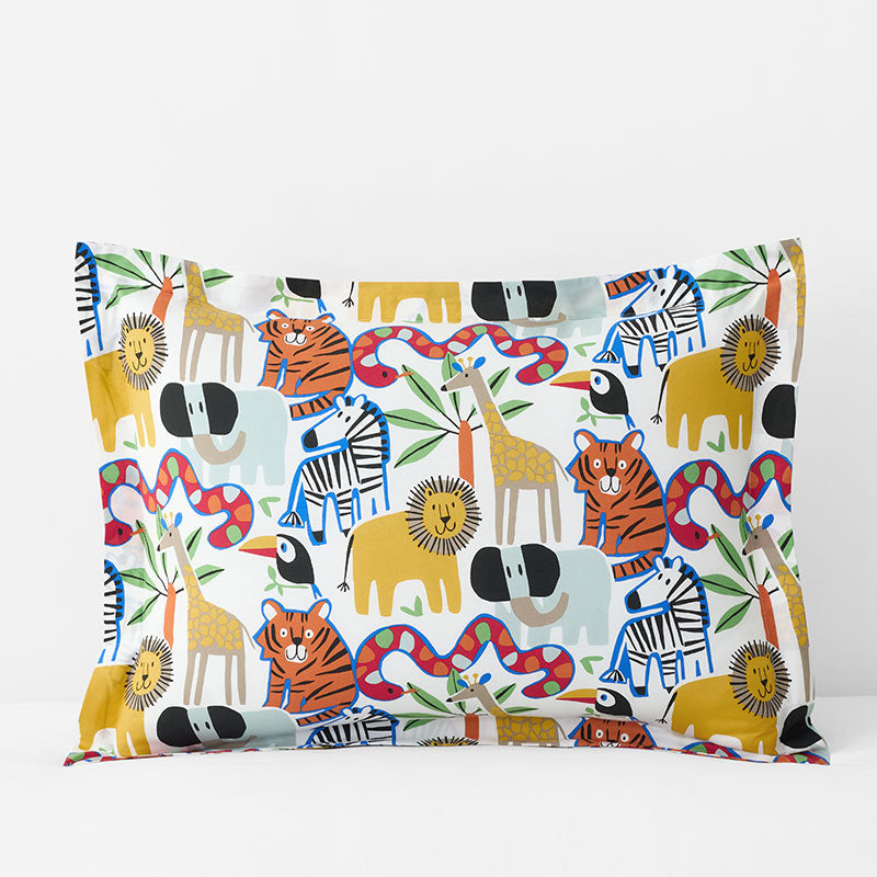 Into the Jungle Classic Cool Organic Cotton Percale Sham