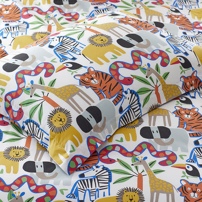 Into the Jungle Classic Cool Organic Cotton Percale Comforter Set