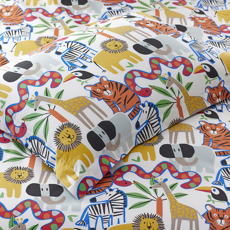Into the Jungle Classic Cool Organic Cotton Percale Sham