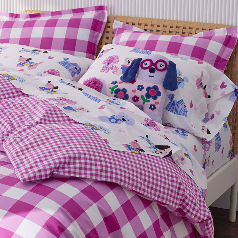 Puppy Love Classic Cool Organic Cotton Percale Bed Sheet Set