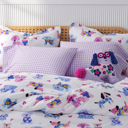 Puppy Love Classic Cool Organic Cotton Percale Comforter Set