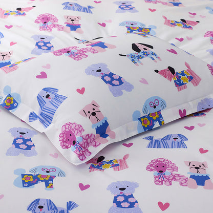 Puppy Love Classic Cool Organic Cotton Percale Comforter Set