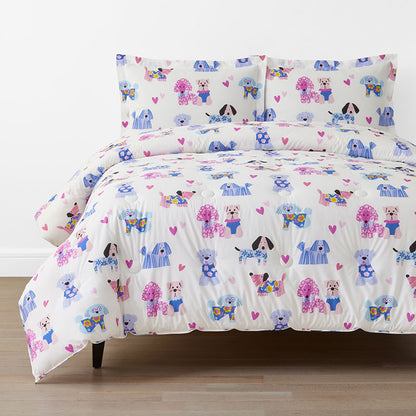 Puppy Love Classic Cool Organic Cotton Percale Comforter Set