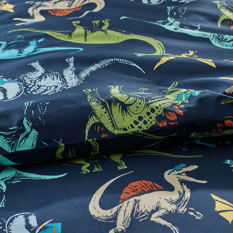 Dino Stomp Classic Cool Organic Cotton Percale Sham