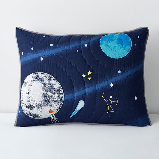 Space Travel Handcrafted Cotton Sham