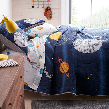 Space Travel Handcrafted Cotton Sham