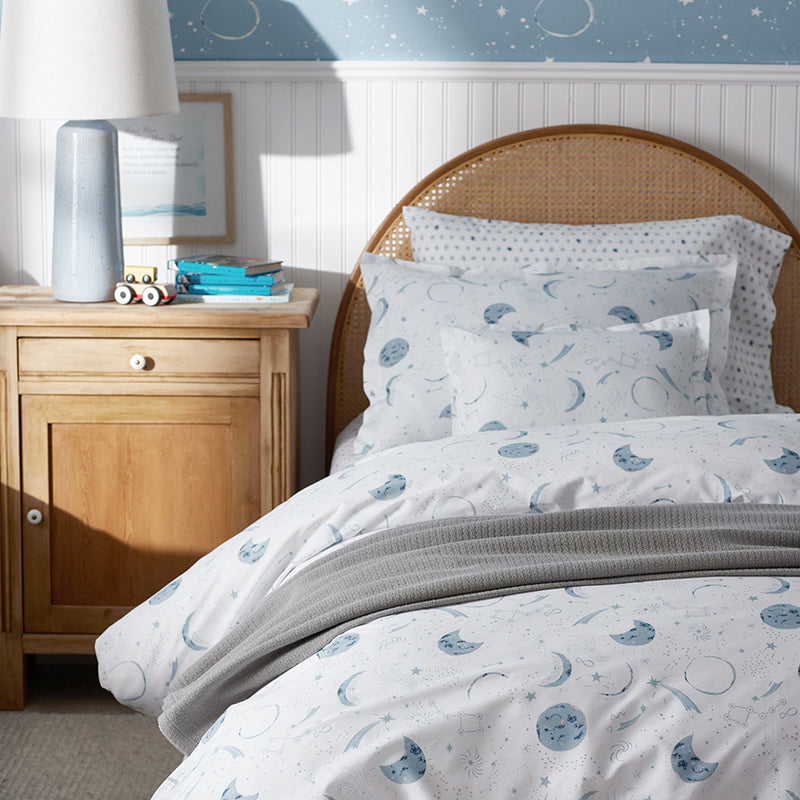 Night Sky Classic Cool Organic Cotton Percale Comforter Set