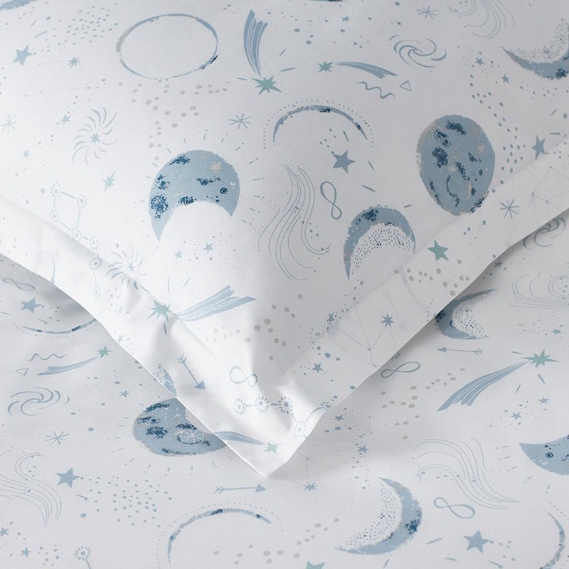 Night Sky Classic Cool Organic Cotton Percale Toddler Comforter Set