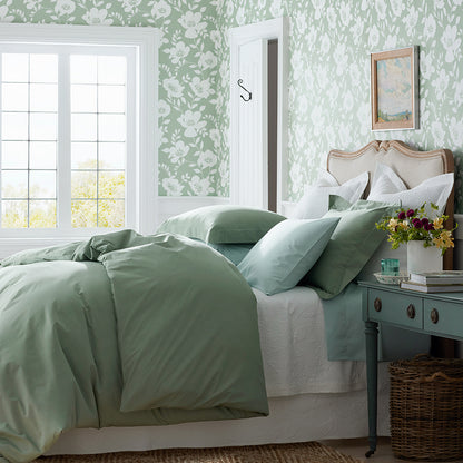 4-Piece Classic Cool Cotton Percale Solid Bedding Bundle