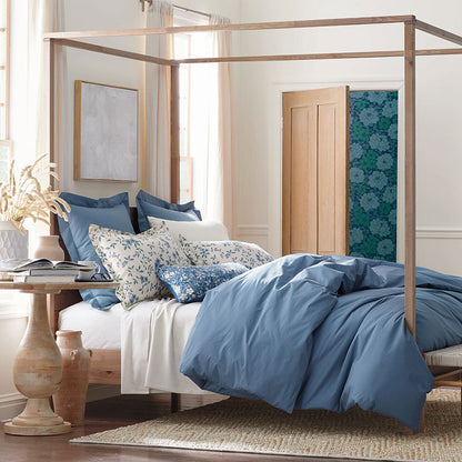 4-Piece Classic Cool Cotton Percale Solid Bedding Bundle