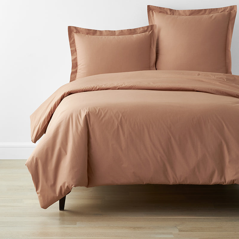 4-Piece Classic Cool Cotton Percale Solid Bedding Bundle