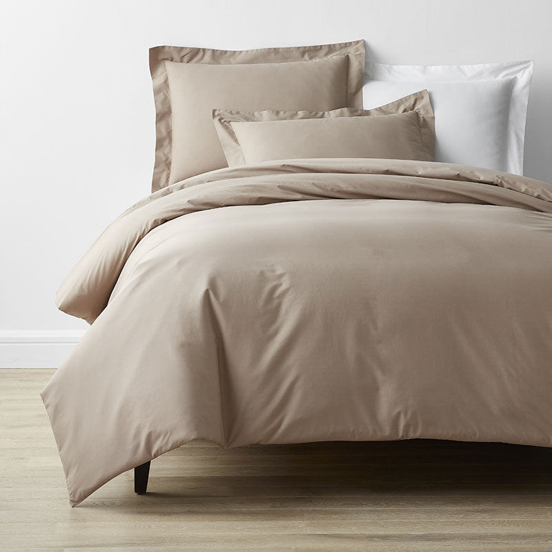 4-Piece Classic Cool Cotton Percale Solid Bedding Bundle