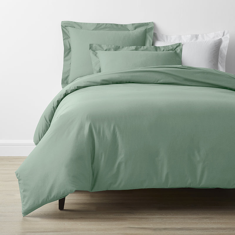 4-Piece Classic Cool Cotton Percale Solid Bedding Bundle