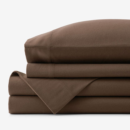 Classic Ultra-Cozy Cotton Flannel Bed Sheet Set