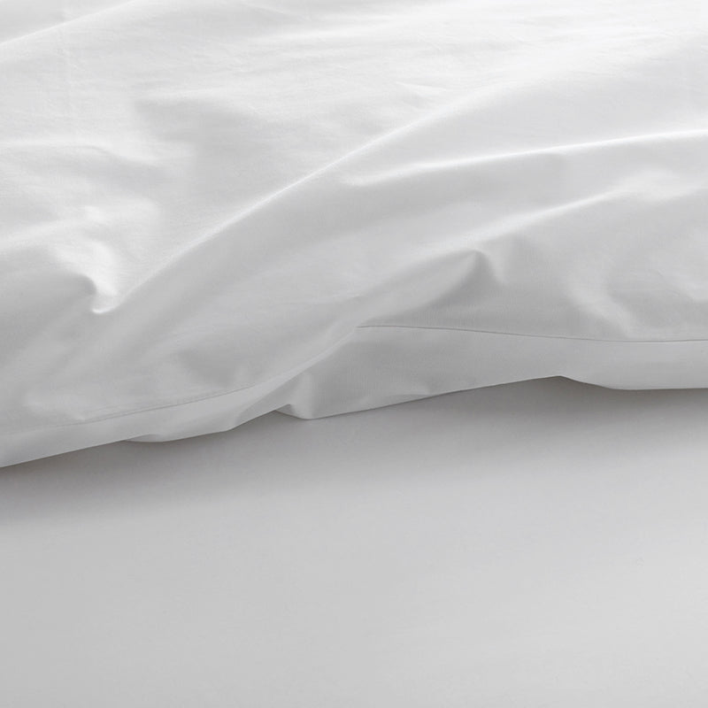 Solid Border Classic Cool Cotton Percale Duvet Cover