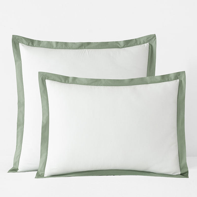 Solid Border Classic Cool Cotton Percale Sham