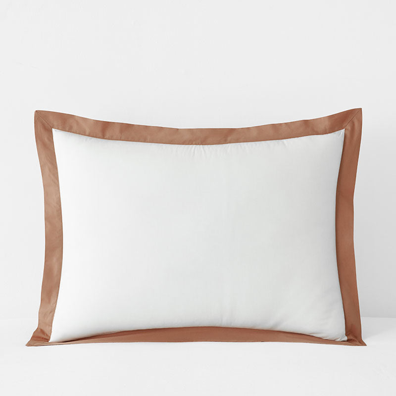 Solid Border Classic Cool Cotton Percale Sham