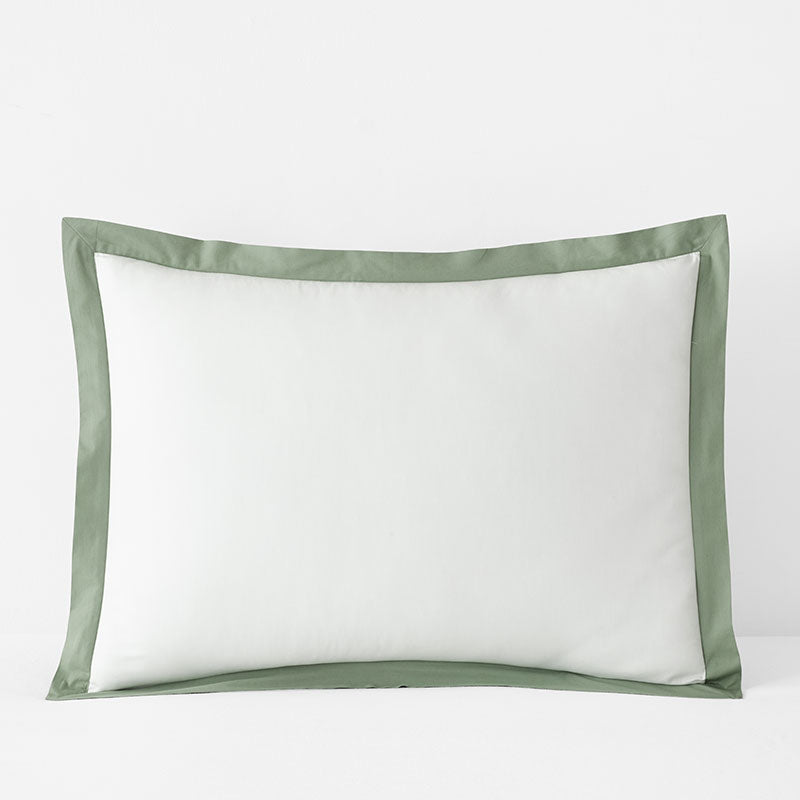 Solid Border Classic Cool Cotton Percale Sham