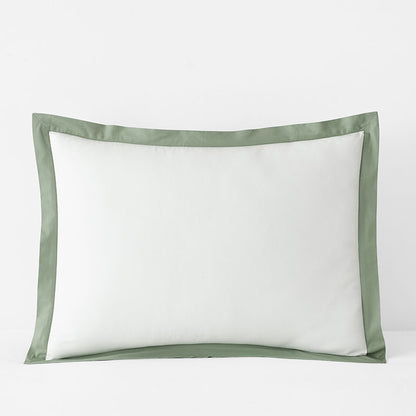 Solid Border Classic Cool Cotton Percale Sham