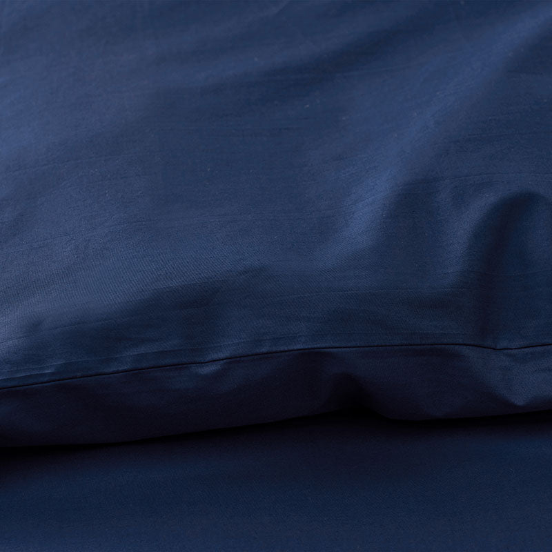 Solid Border Classic Cool Cotton Percale Decorative Lumbar Pillow Cover