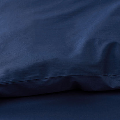 Solid Border Classic Cool Cotton Percale Decorative Lumbar Pillow Cover