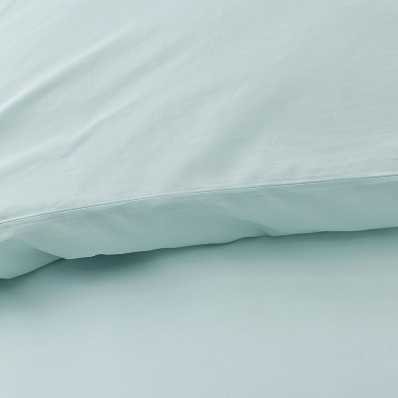 Solid Border Classic Cool Cotton Percale Duvet Cover