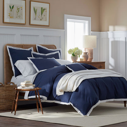 Solid Border Classic Cool Cotton Percale Sham