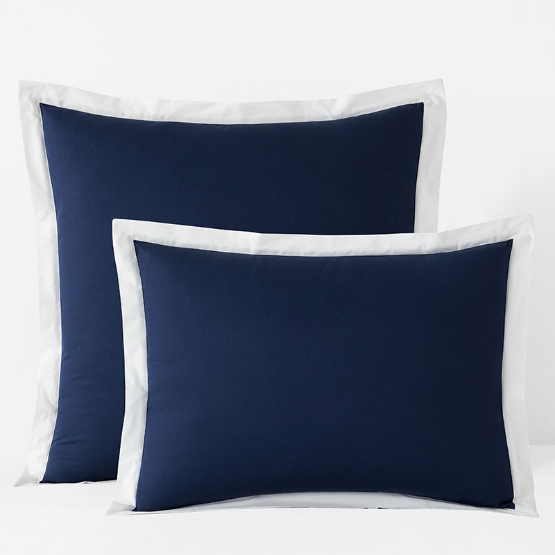 Solid Border Classic Cool Cotton Percale Sham