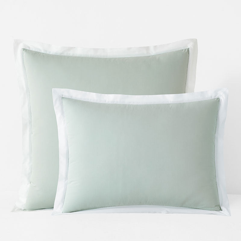 Solid Border Classic Cool Cotton Percale Sham