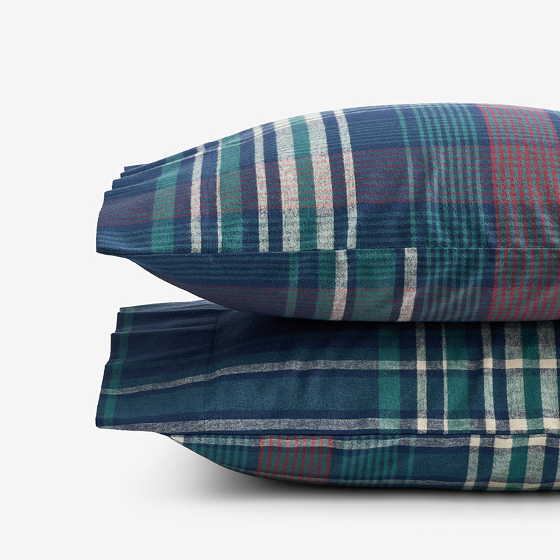 Classic Plaid Ultra-Cozy Cotton Flannel Pillowcase Set