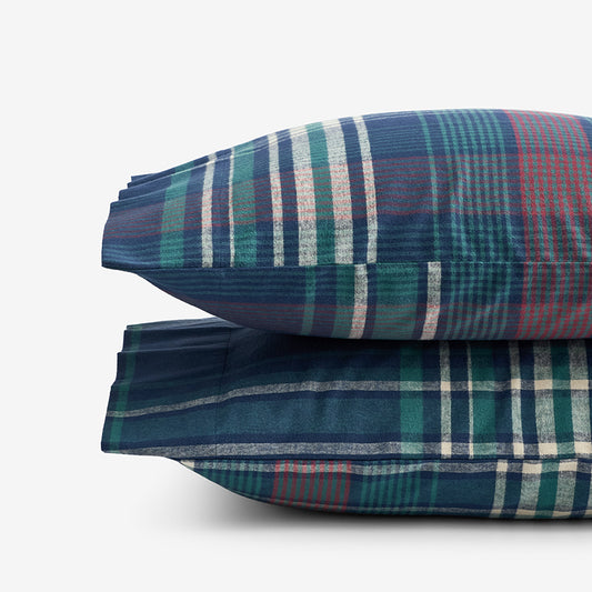 Classic Plaid Ultra-Cozy Cotton Flannel Pillowcase Set