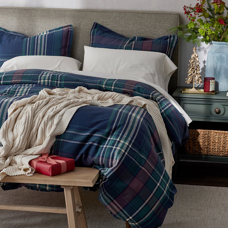 Classic Plaid Ultra-Cozy Cotton Flannel Fitted Bed Sheet