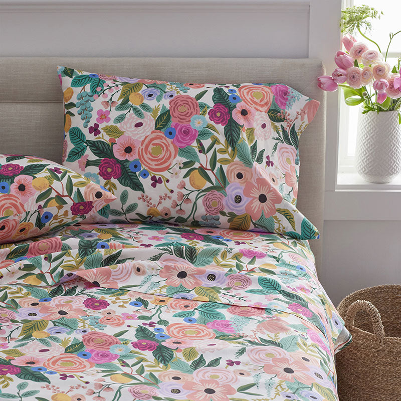 Garden Party Classic Cool Cotton Percale Flat Bed Sheet