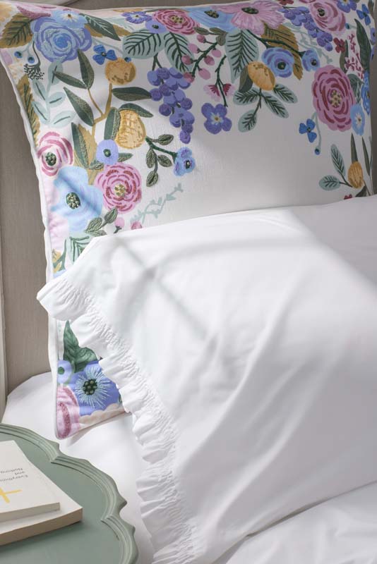Garden Party Embroidered Decorative Square Pillow Cover