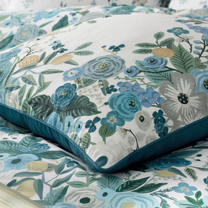 Garden Party Embroidered Decorative Square Pillow Cover