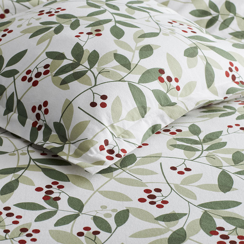 Holiday Print Classic Ultra-Cozy Cotton Flannel Flat Bed Sheet
